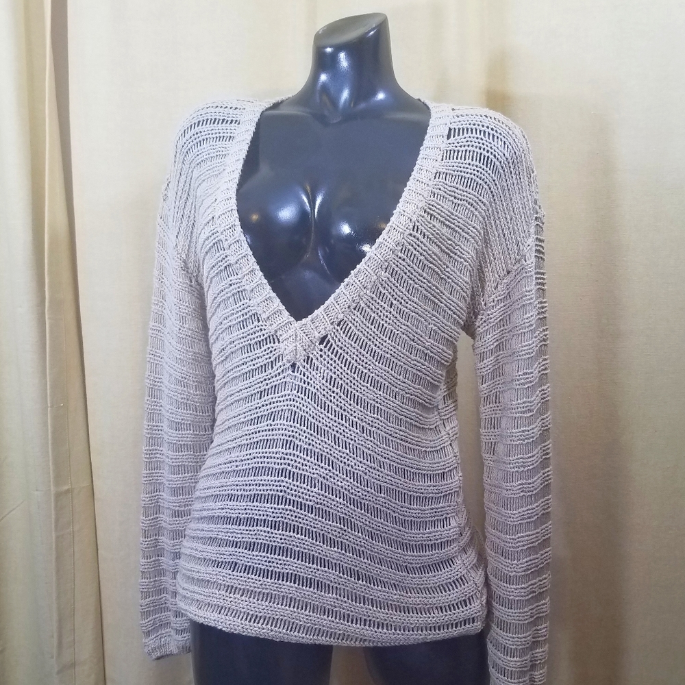 325 America Open Knit Cable Sweater